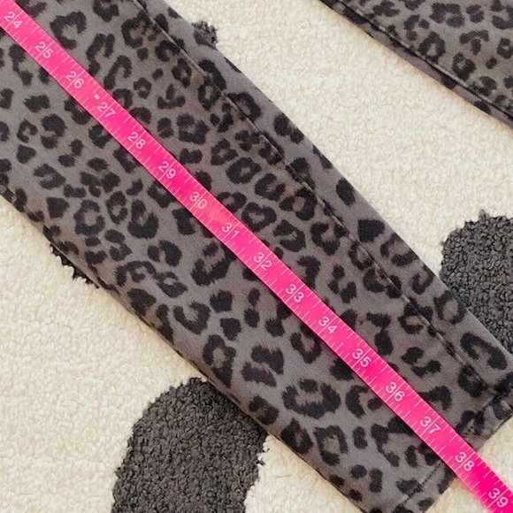 Good American $170 Size 0/25 Gray Black Leopard Print Skinny Stretch Denim Jeans - Picture 15 of 16